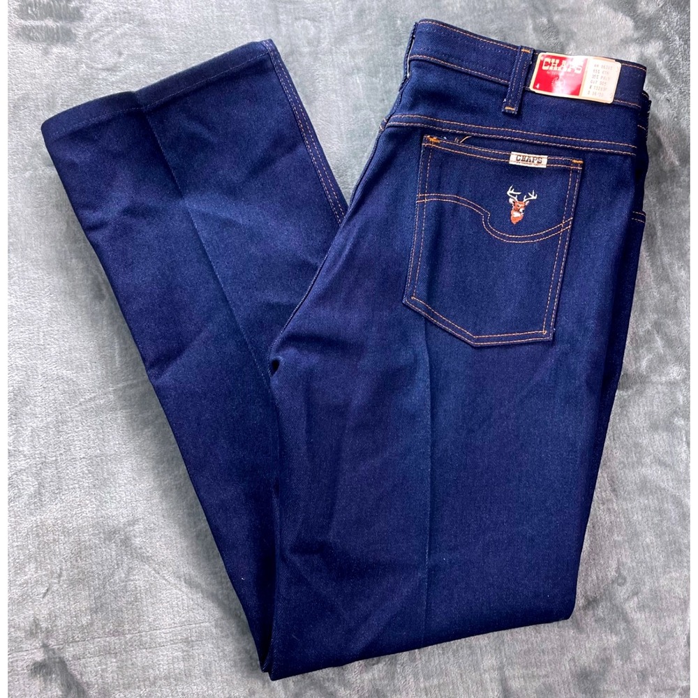 NWT Chaps by Taylor Togs Expand-A-Waist Stretch Jeans Blue 36x30 Made in USA - Picture 1 of 11
